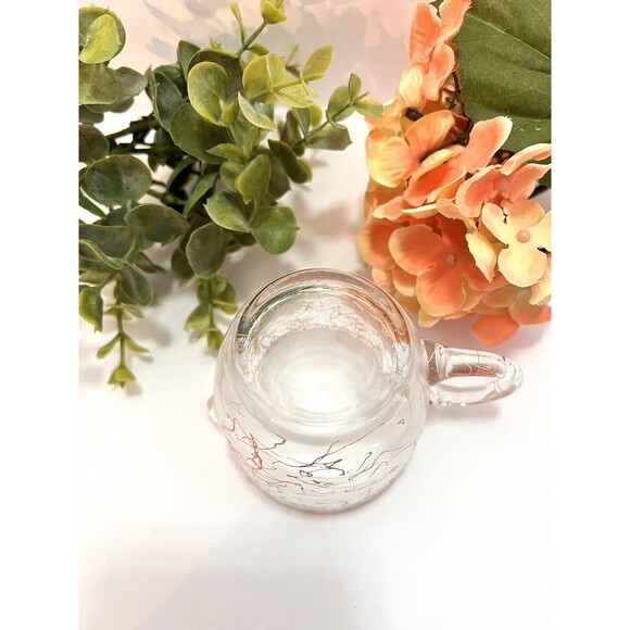 Vintage Hazel Atlas Gay Fad Studio Pink Splatter Paint Veiling Art Glass Creamer - Picture 7 of 7